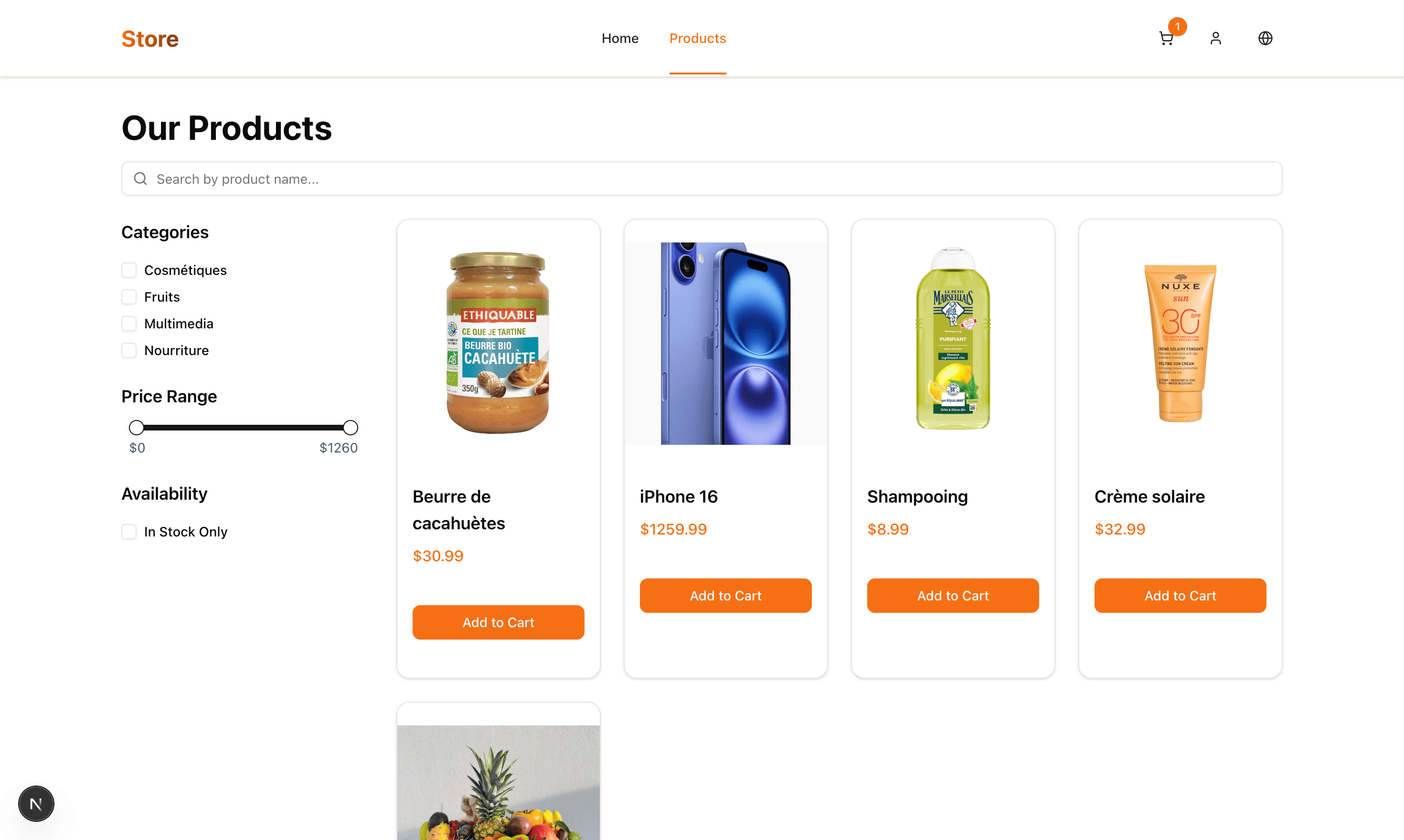 Boutique en ligne